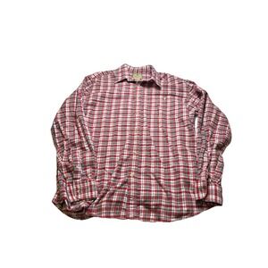 Beretta Red Plaid Flannel Button Up Shirt Mens XL Hunting‎ Outdoor Long Sleeve